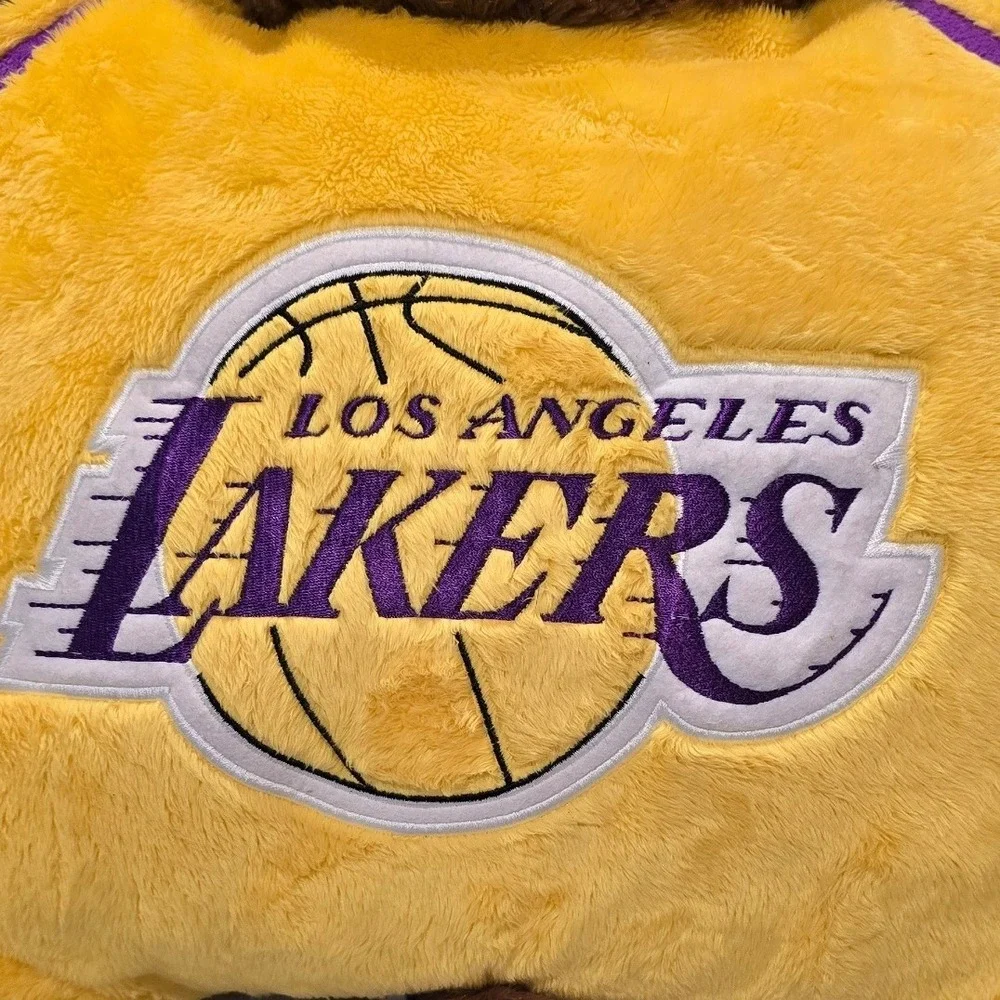 NBA Los Angeles Lakers Yellow‎ Pillow Pet Plush Bear Basketball Sports Fan